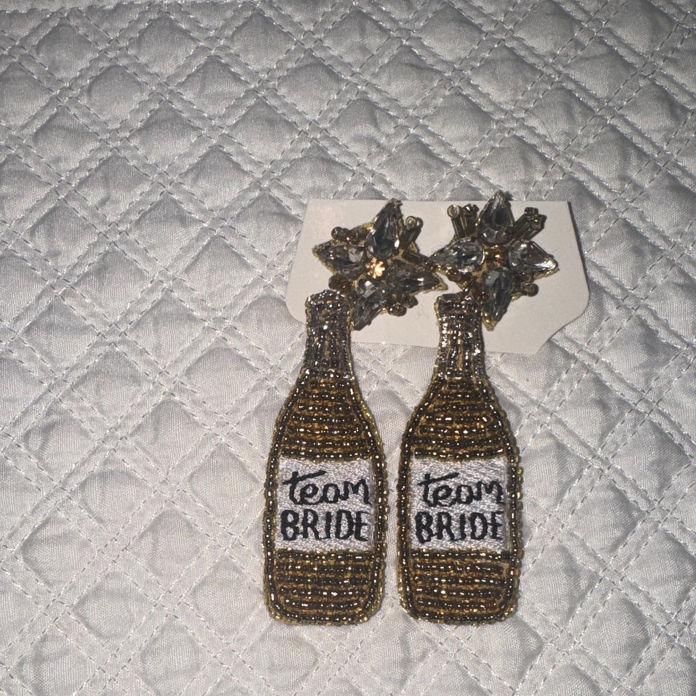 Team Bride Beaded Earrings
